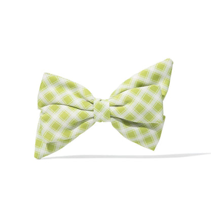 Bryce – Gingham Dog Babe Bow, Slides on Any Collar
