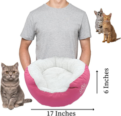 Calming Donut Cat Bed, Washable with Non-Slip Base