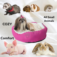 Calming Donut Cat Bed, Washable with Non-Slip Base