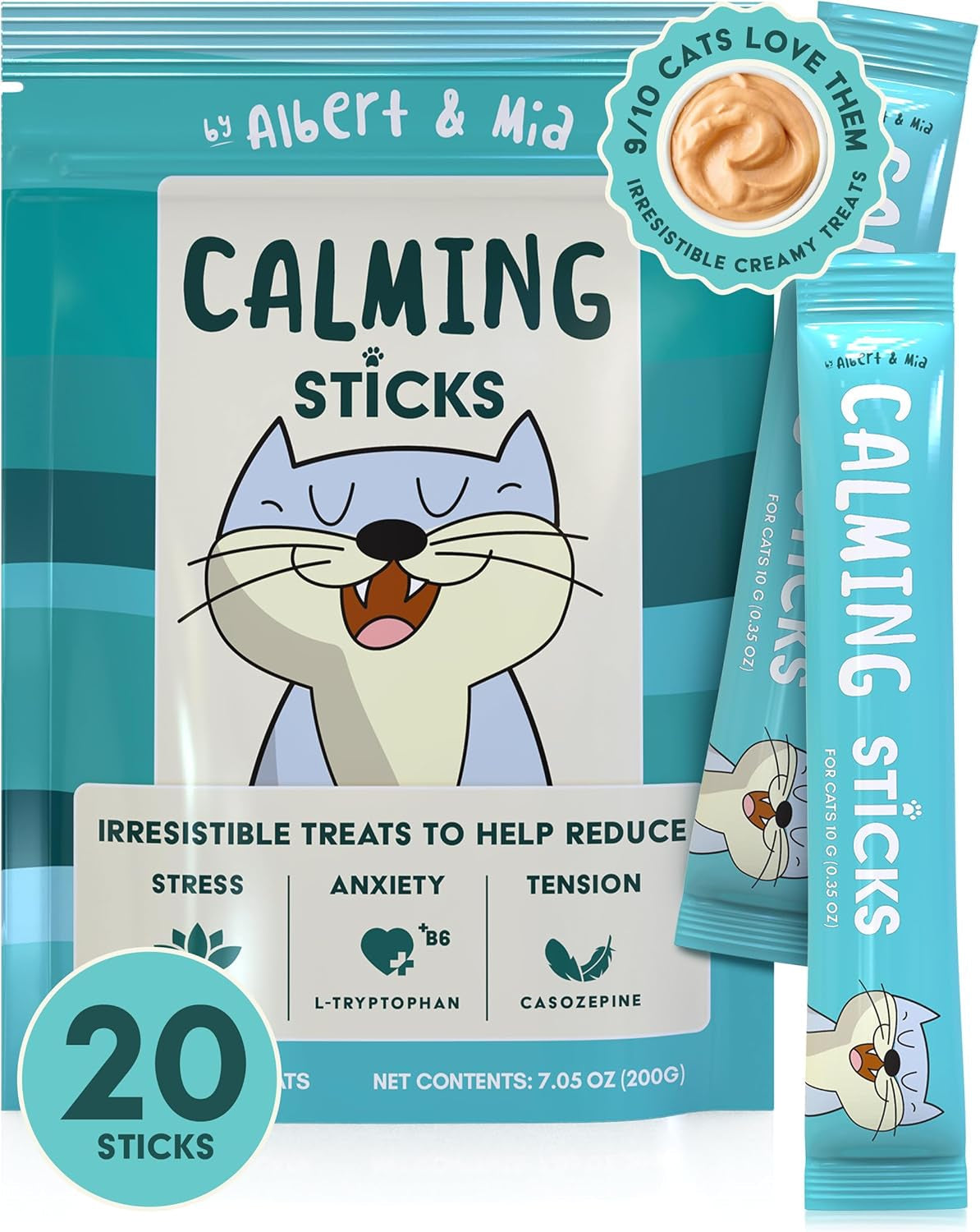 Lickable Cat Treats– Chicken Flavor, 20 Pack