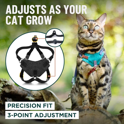 Escape-Proof Cat Walking Harness and Leash Set