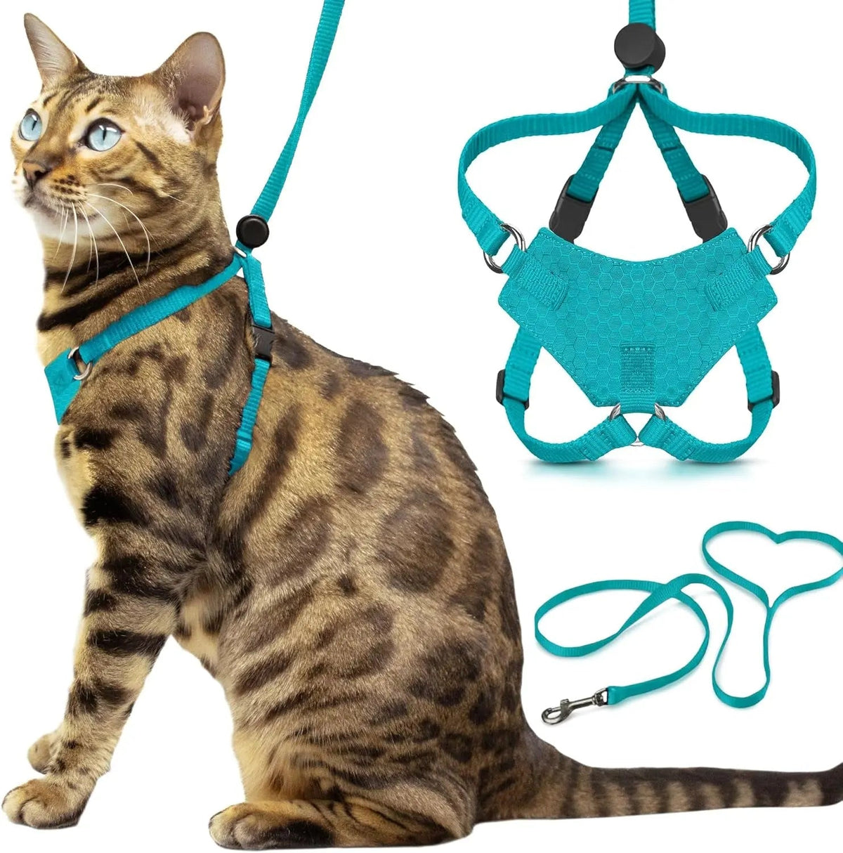 Escape-Proof Cat Walking Harness and Leash Set