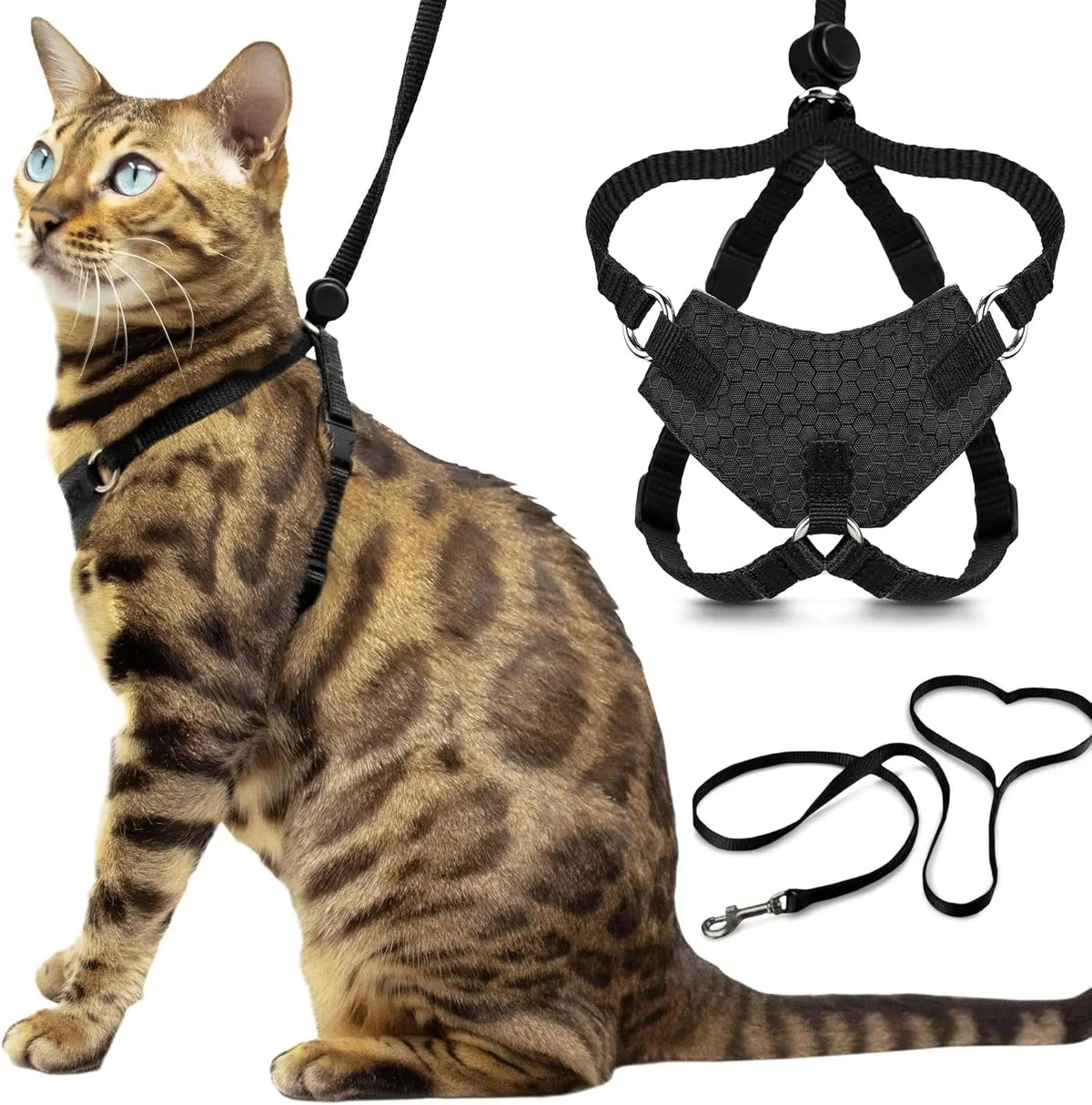 Escape-Proof Cat Walking Harness and Leash Set