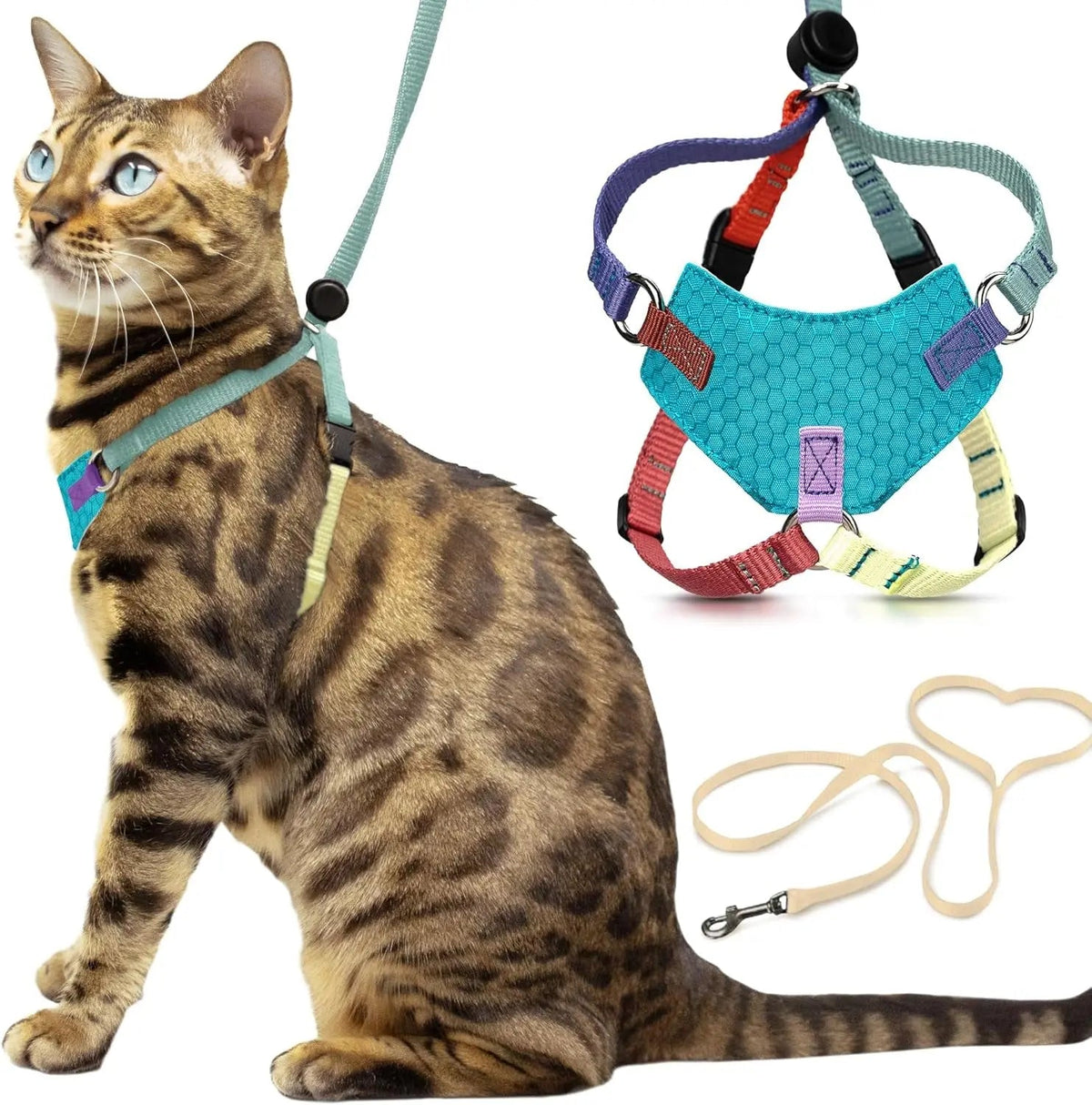 Escape-Proof Cat Walking Harness and Leash Set