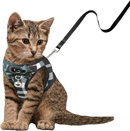 Mesh Cat Harness and Leash Set, Adjustable Vest
