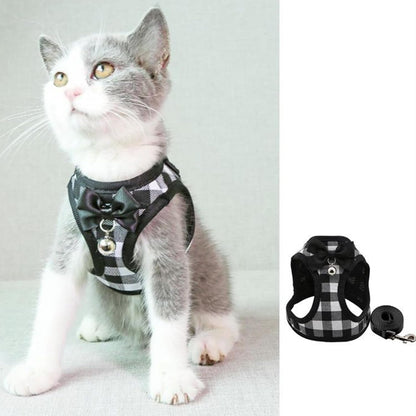 Mesh Cat Harness and Leash Set, Adjustable Vest