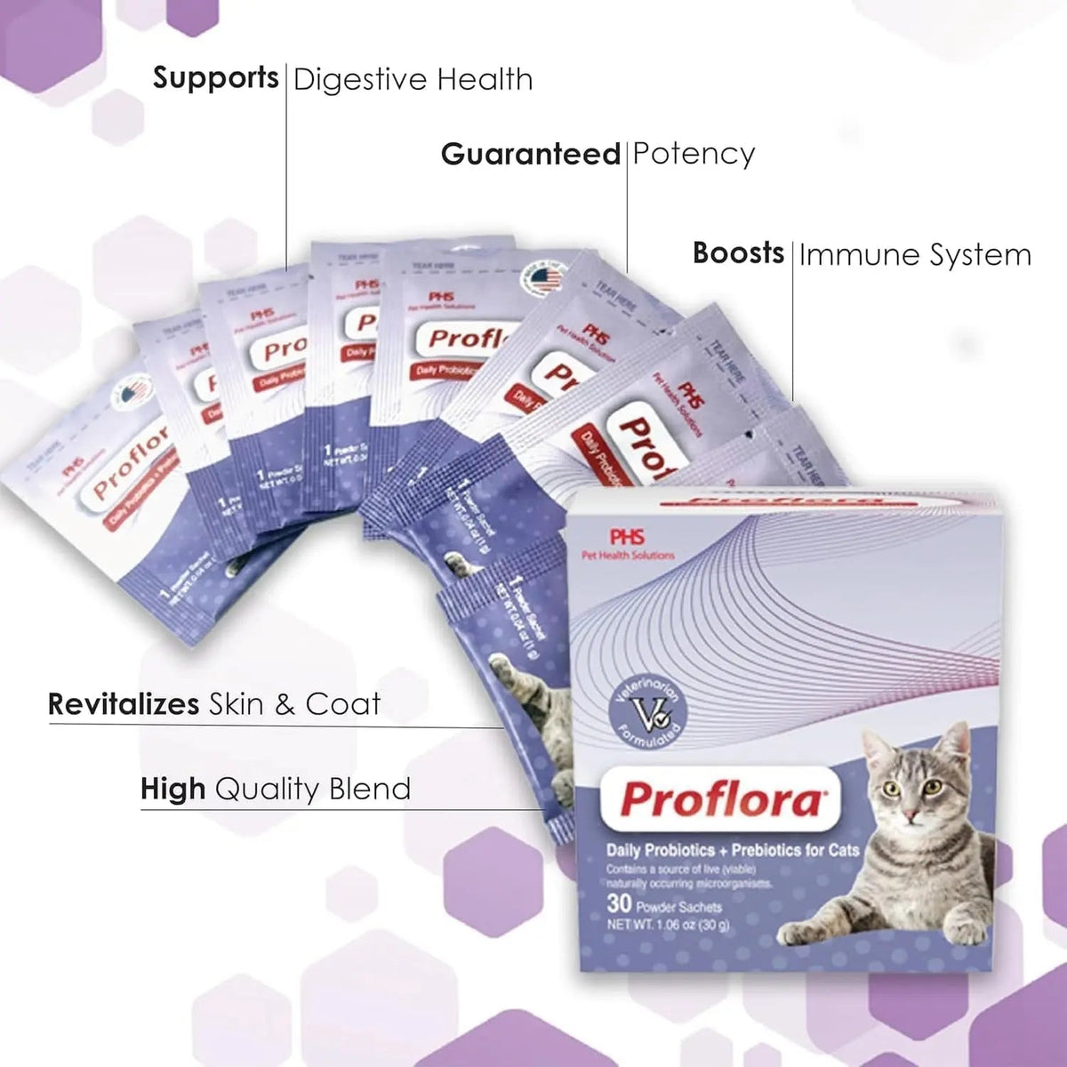 Cat Probiotic Powder, 30 Packets