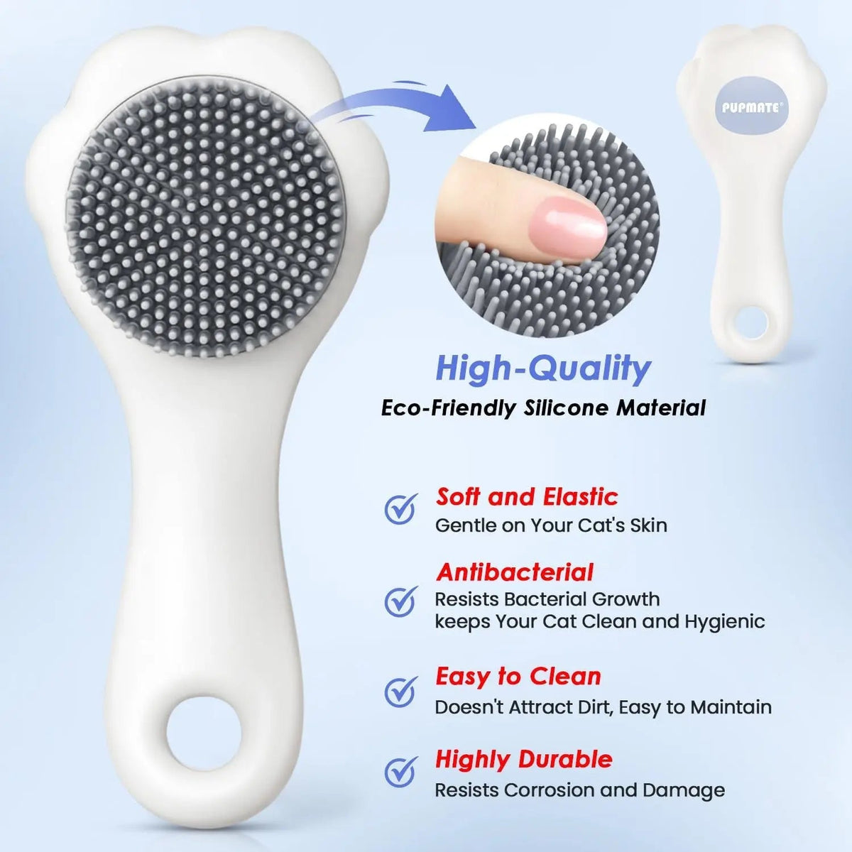 Waterless Cat Shampoo with Brush, No-Rinse