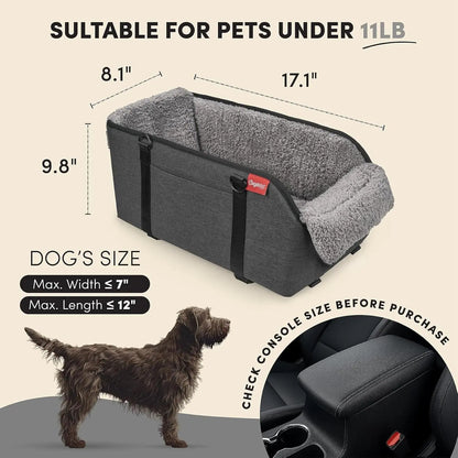 Center Console Dog Car Seat for Small Dogs