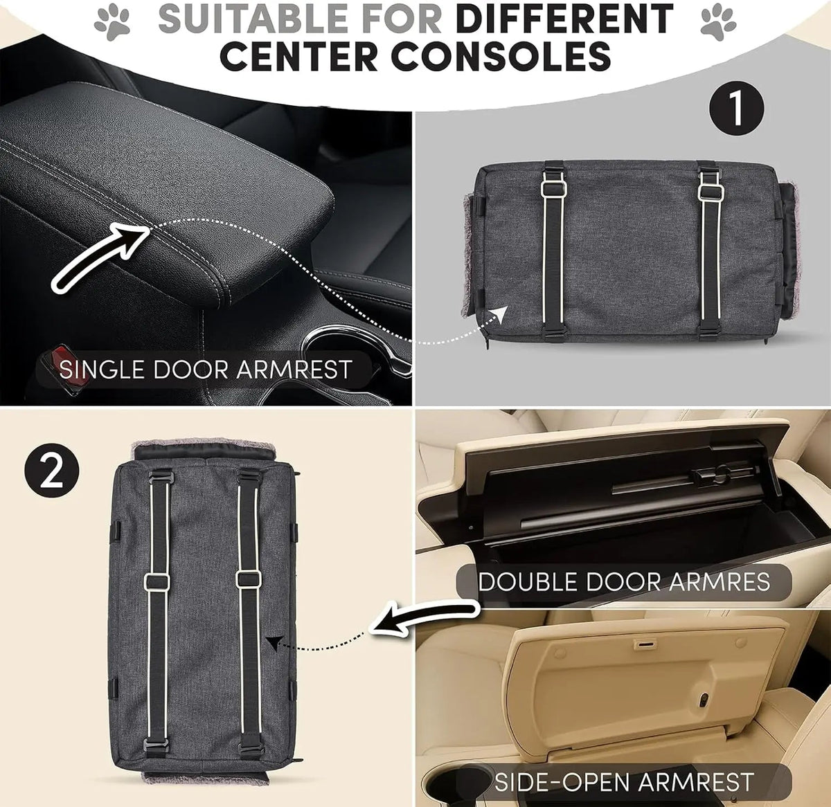 Center Console Dog Car Seat for Small Dogs