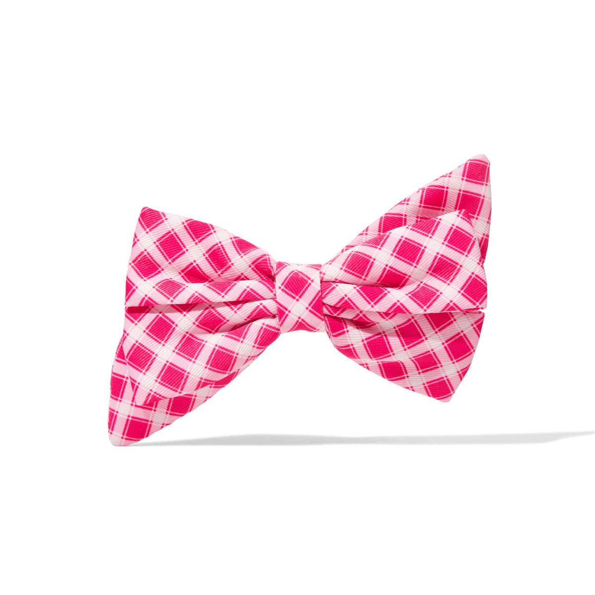 Chrishell – Gingham Dog Babe Bow, Slides on Any Collar