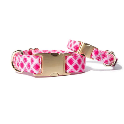 Chrishell – Gingham Dog Collar, Adjustable XS–L