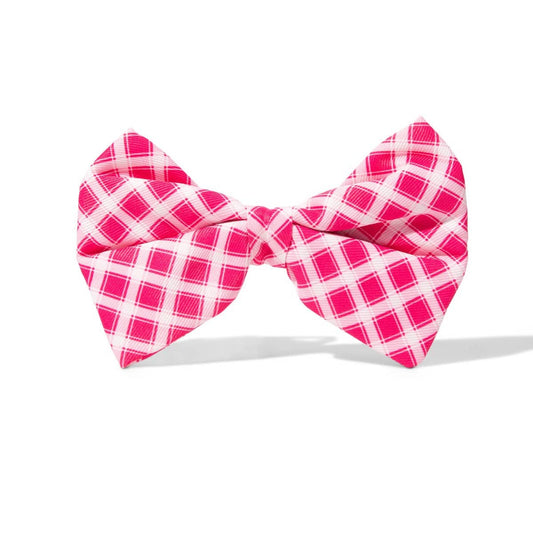 Chrishell – Gingham Dog Bow Tie for Any Collar, S & L