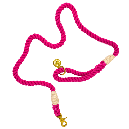 Christine – Organic Cotton Rope Dog Leash, Pink