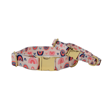 Clarke – Rainbow Dog Collar, Adjustable XS–L