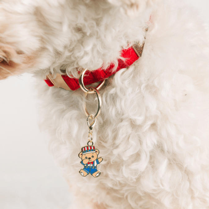 Dabbing American Bear Dog Collar Charm — additional photo 3