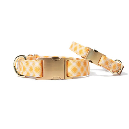 Daisy – Gingham Dog Collar, Adjustable XS–L
