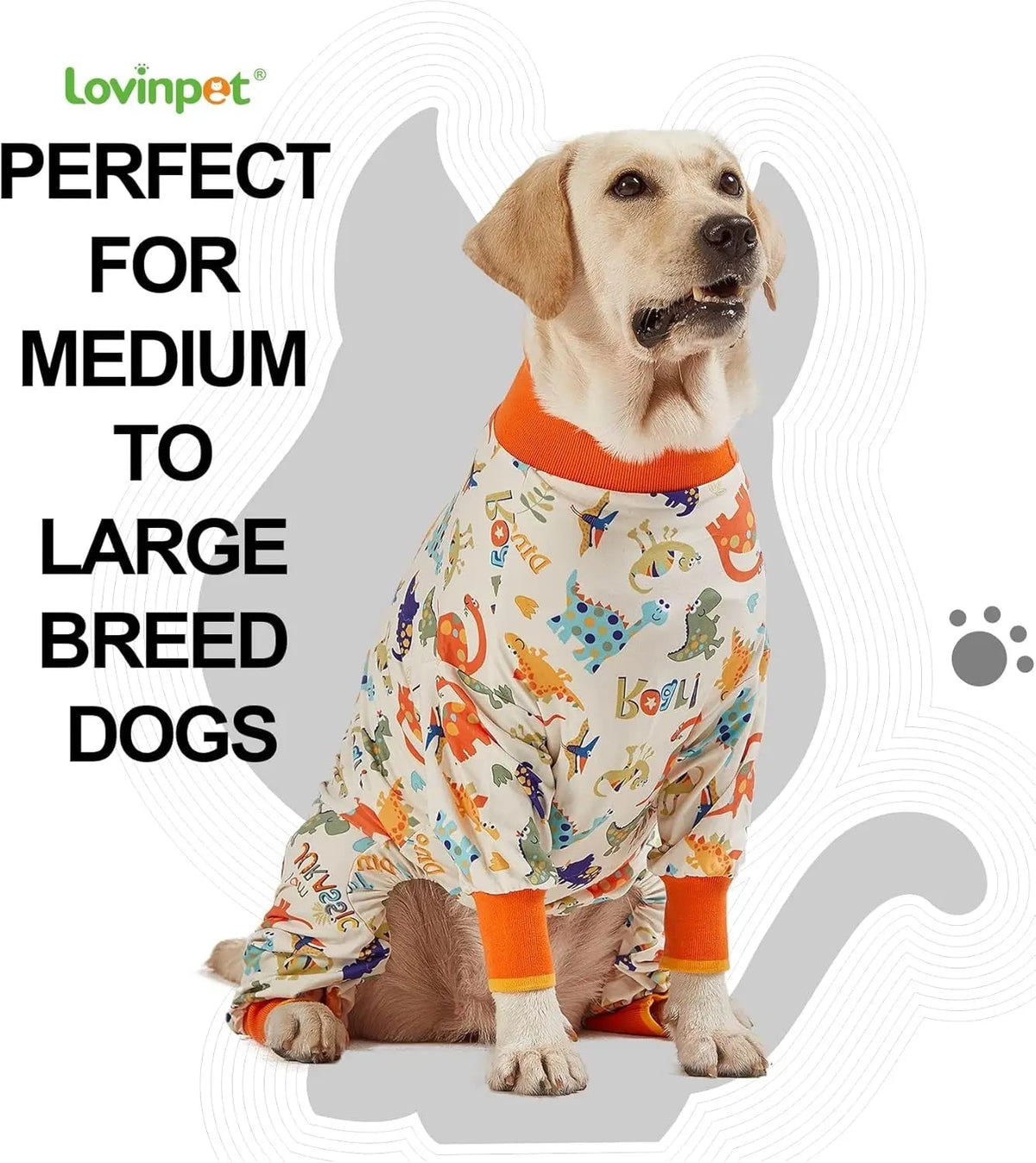 Large Dog Pajamas, Anti-Lick Recovery Suit