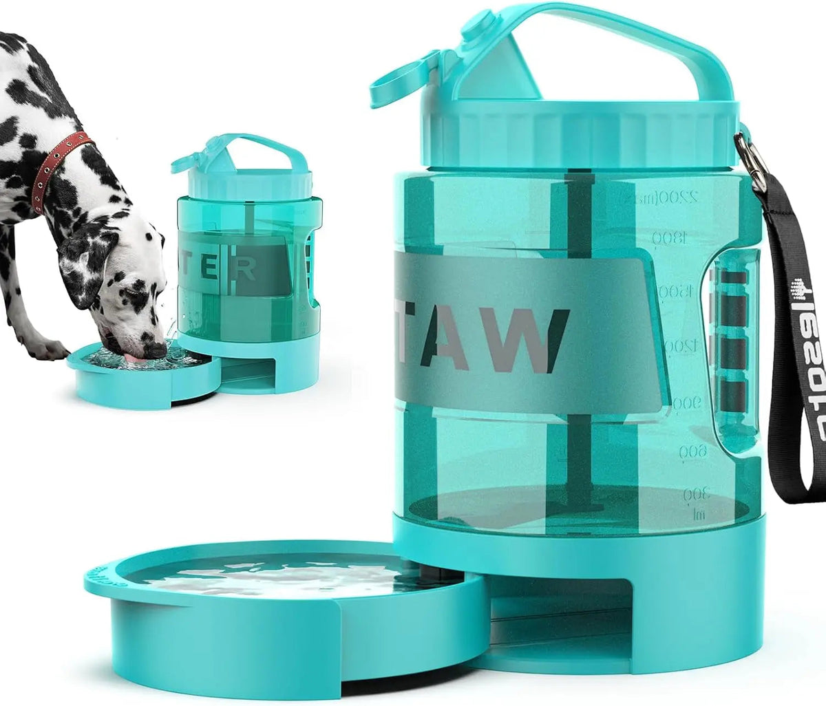 Leak-Proof Dog Travel Water Bottle with Built-In Bowl