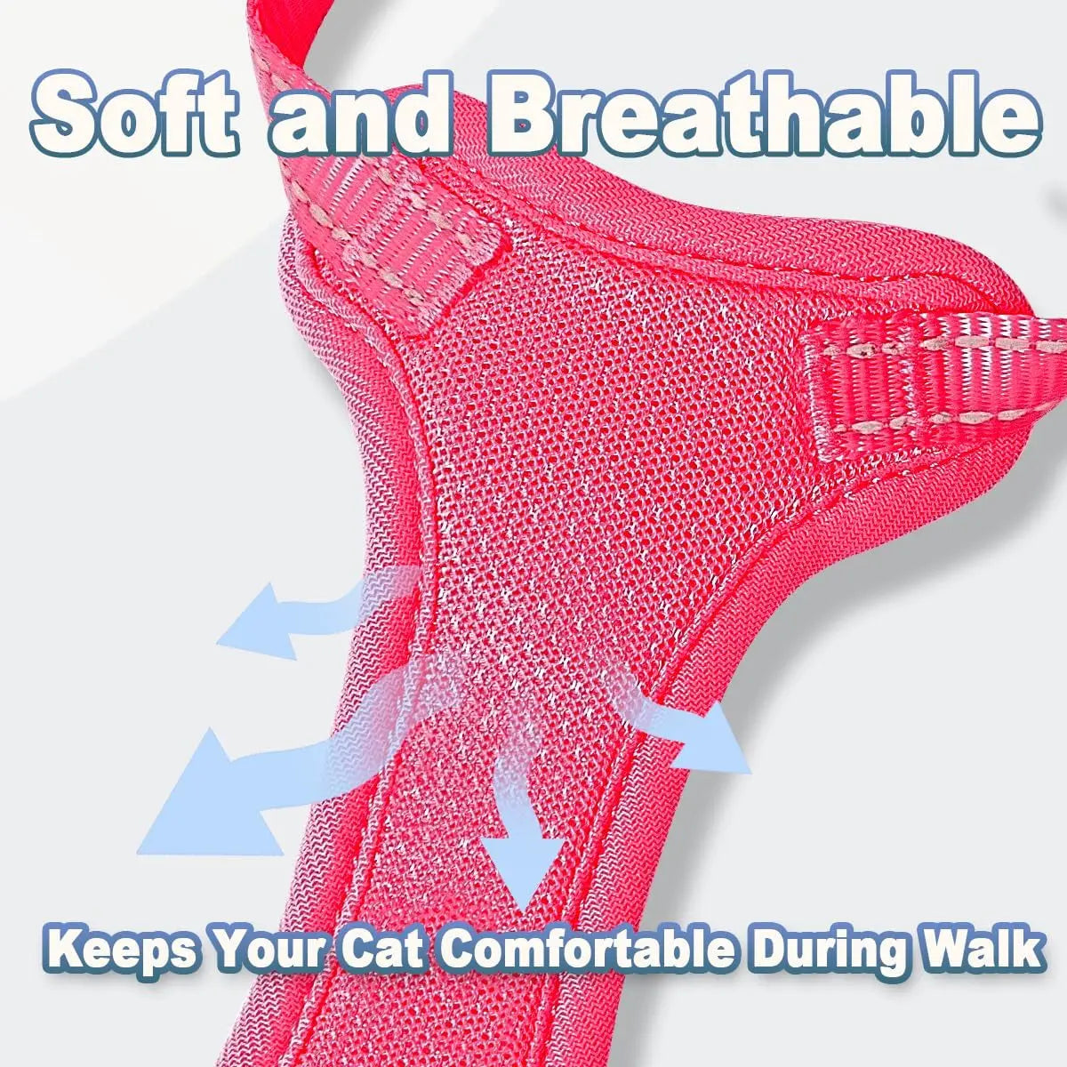 Soft Breathable Escape-Proof Cat Harness and Leash