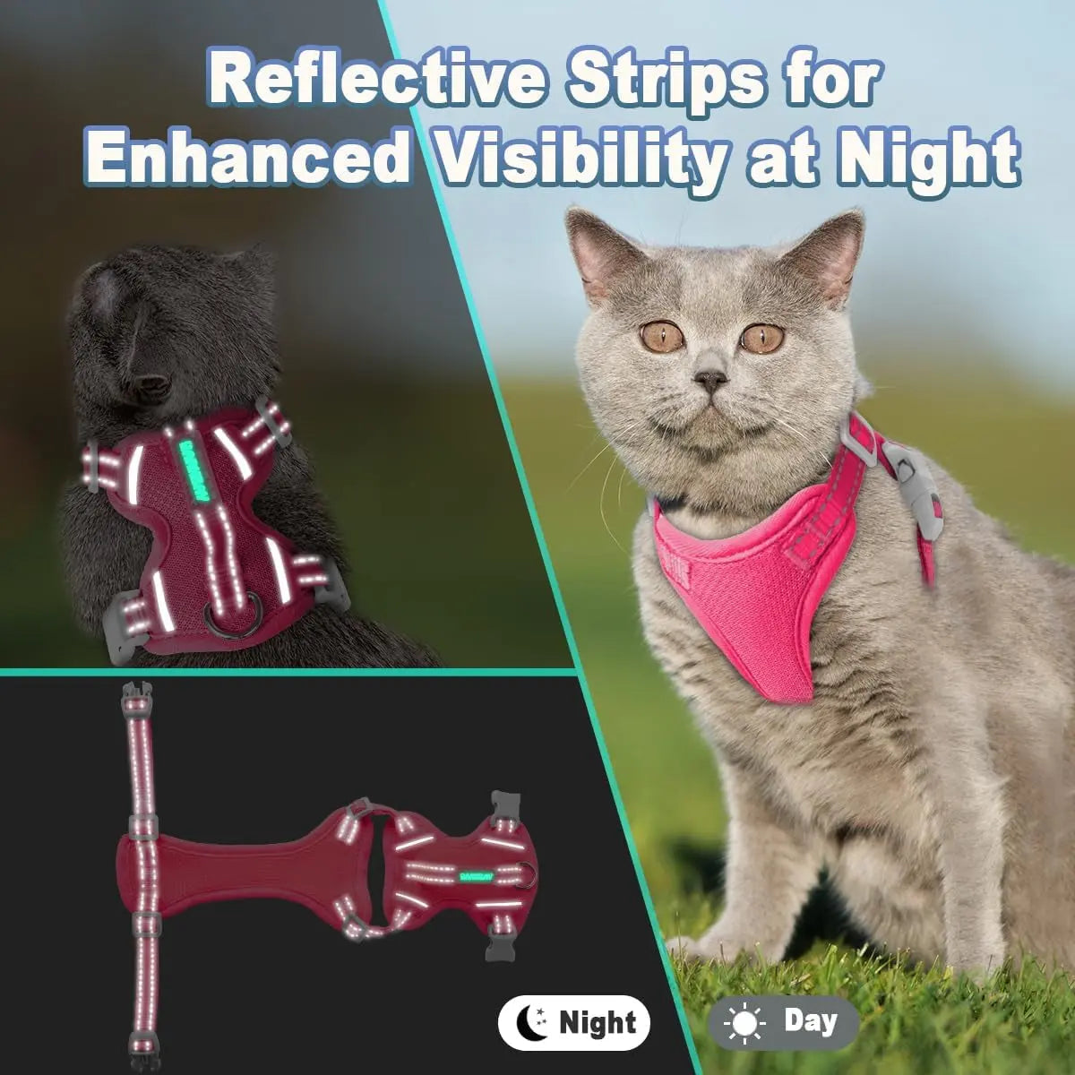 Soft Breathable Escape-Proof Cat Harness and Leash