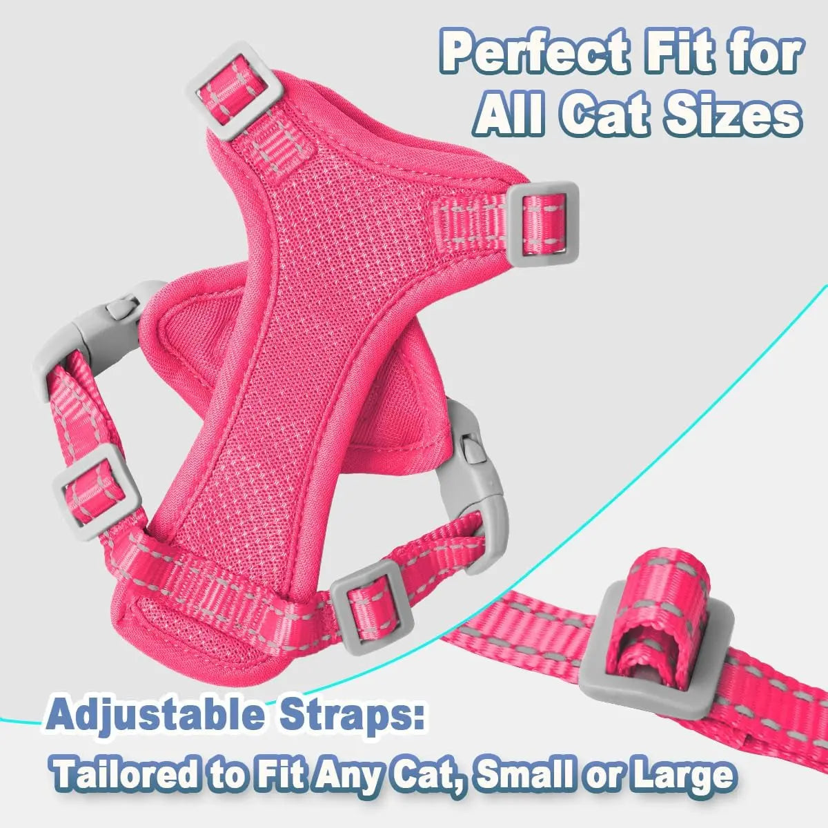Soft Breathable Escape-Proof Cat Harness and Leash