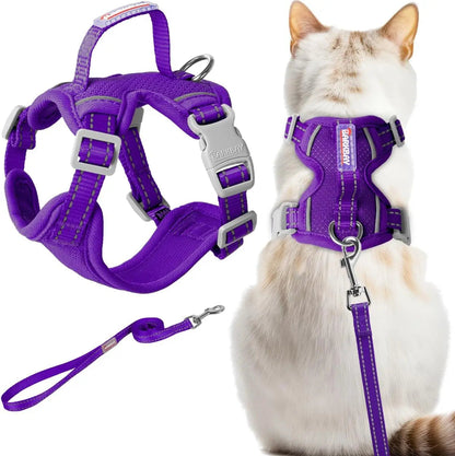 Soft Breathable Escape-Proof Cat Harness and Leash