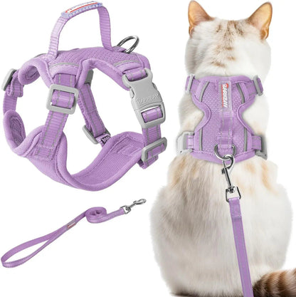 Soft Breathable Escape-Proof Cat Harness and Leash