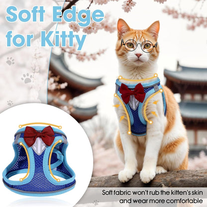 Reflective Escape-Proof Cat Harness and Leash Set