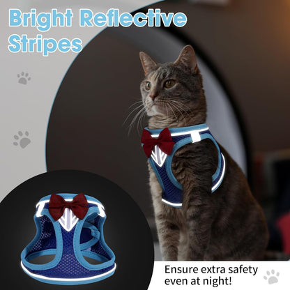 Reflective Escape-Proof Cat Harness and Leash Set