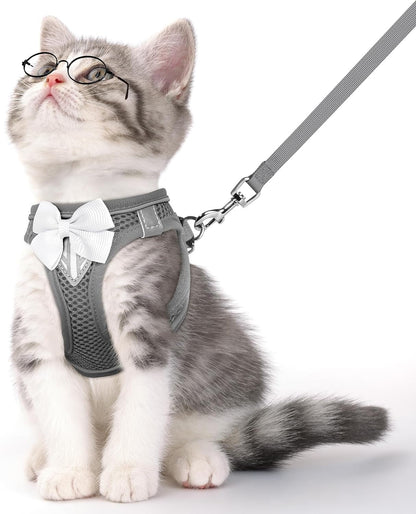 Reflective Escape-Proof Cat Harness and Leash Set
