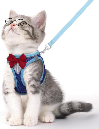 Reflective Escape-Proof Cat Harness and Leash Set