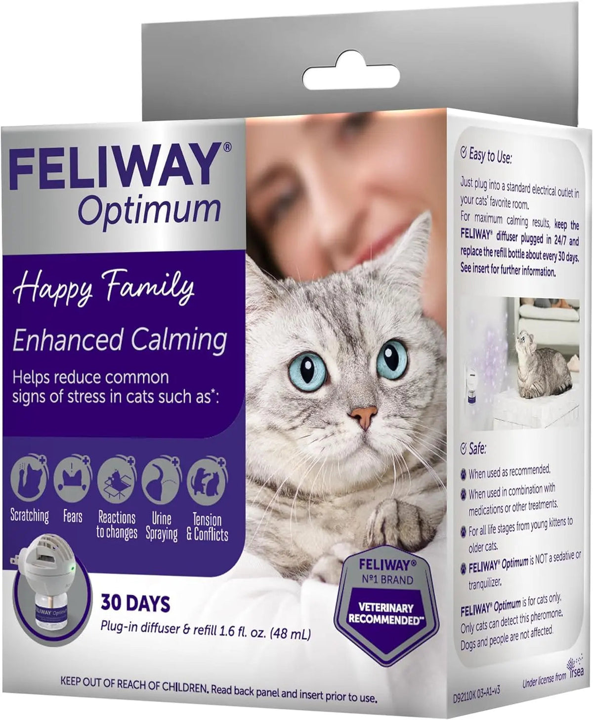Feliway Optimum Pheromone Diffuser Starter Kit, 48 ml