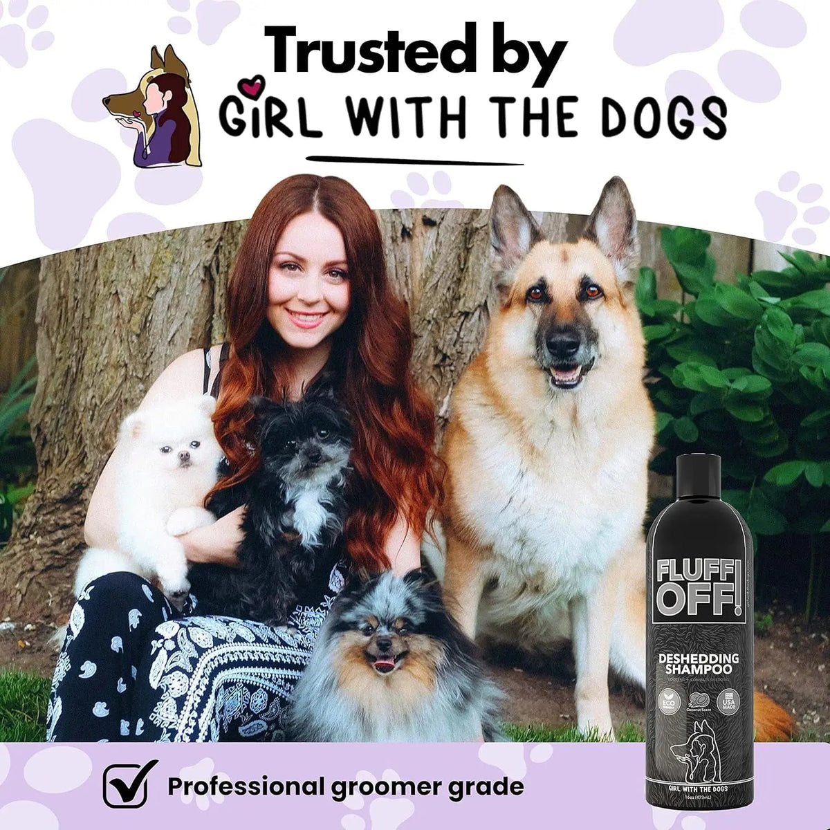 Fluff Off Deshedding and Sensitive Skin Dog Shampoo Set
