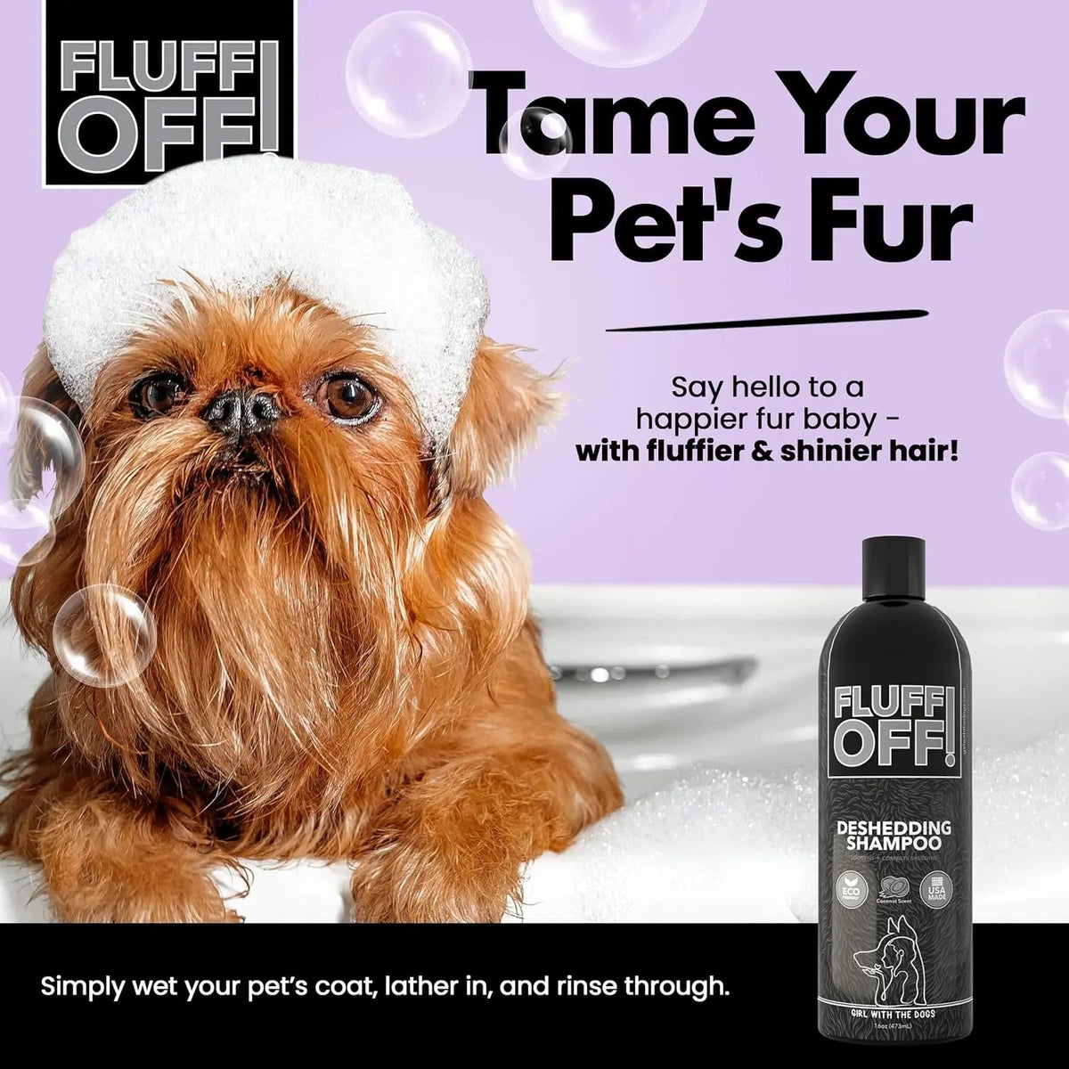 Fluff Off Deshedding and Sensitive Skin Dog Shampoo Set