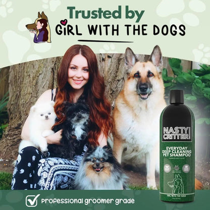 Fluff Off and Nasty Critter Dog Shampoo Set, 16 oz Each