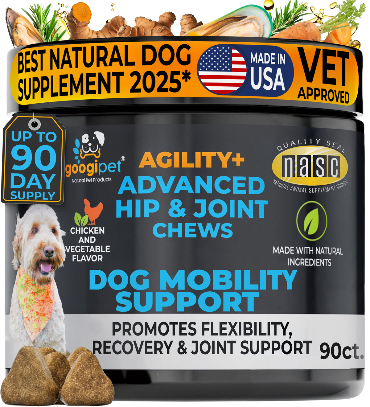 Agility+ Glucosamine, MSM & Collagen Chews for Dogs