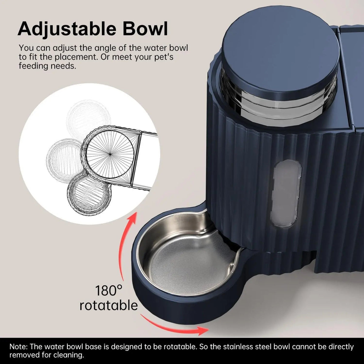Gravity Pet Feeder and Water Dispenser Set, Steel Bowls