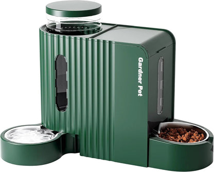 Gravity Pet Feeder and Water Dispenser Set, Steel Bowls