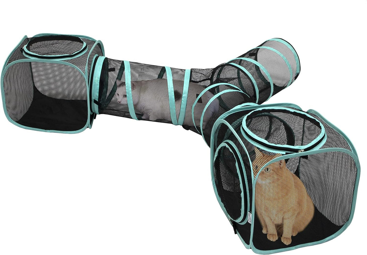Kitty City Mesh Cat Playpen with Washable Pad, Rectangular Tent