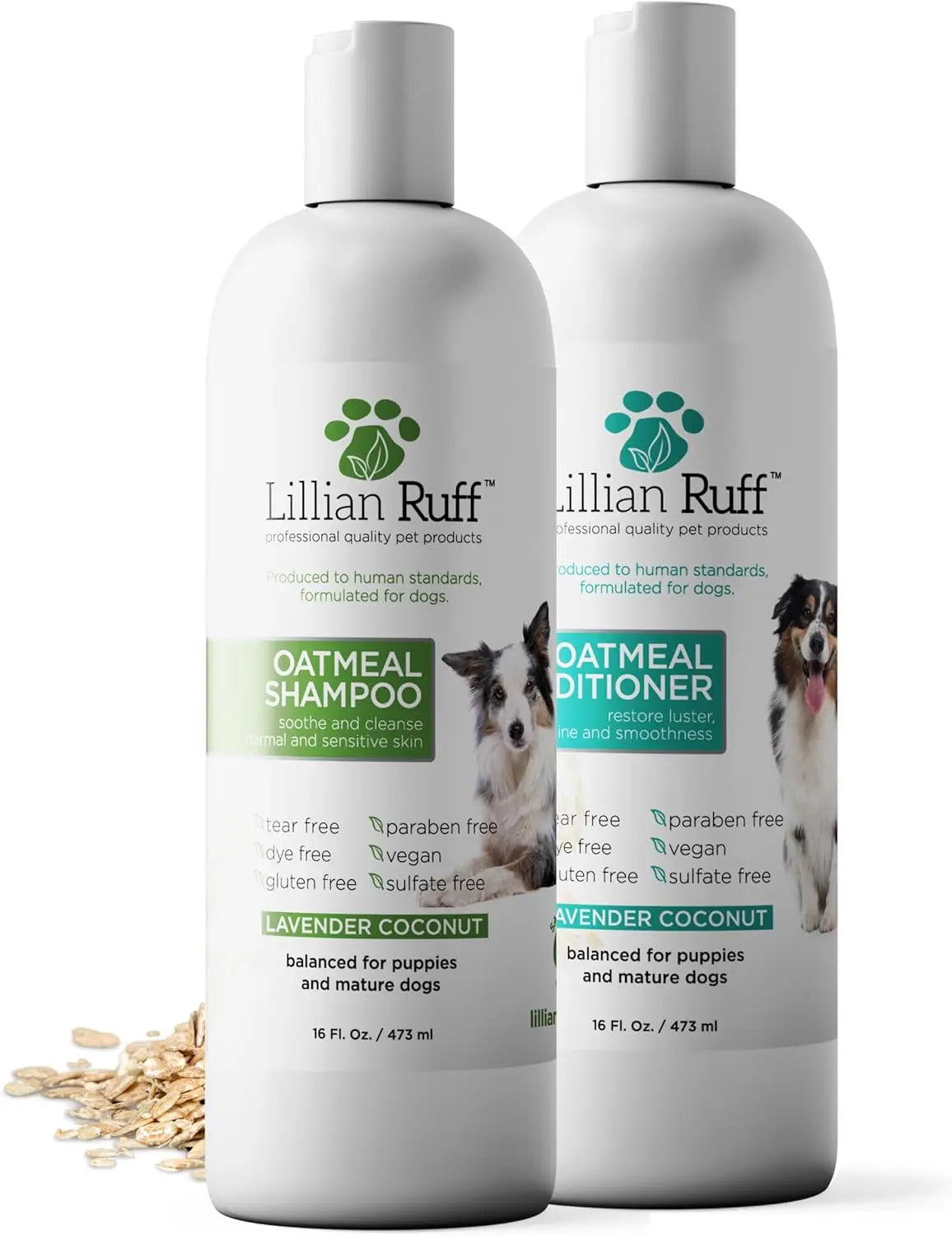 Hypoallergenic Oatmeal Dog Shampoo and Conditioner Set