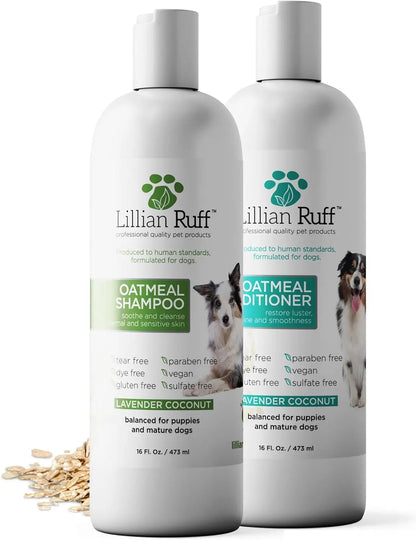 Hypoallergenic Oatmeal Dog Shampoo and Conditioner Set