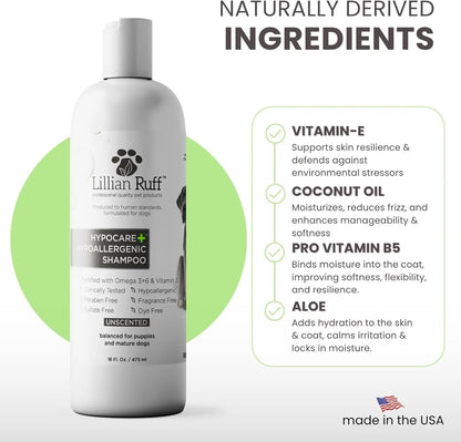 Hypoallergenic Oatmeal Dog Shampoo and Conditioner Set