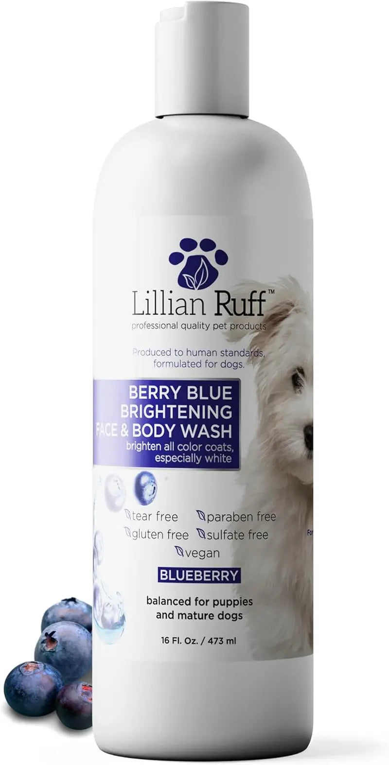 Lillian Ruff Berry Blue Brightening Dog Shampoo and Conditioner Set