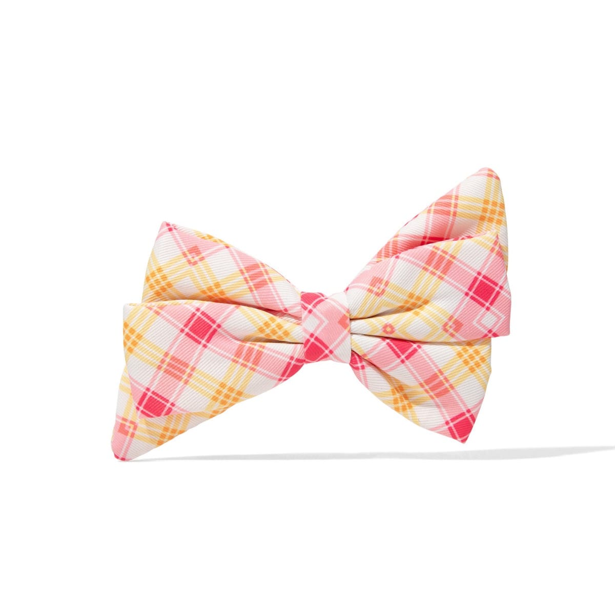 Lottie – Plaid Dog Babe Bow, Slides on Any Collar