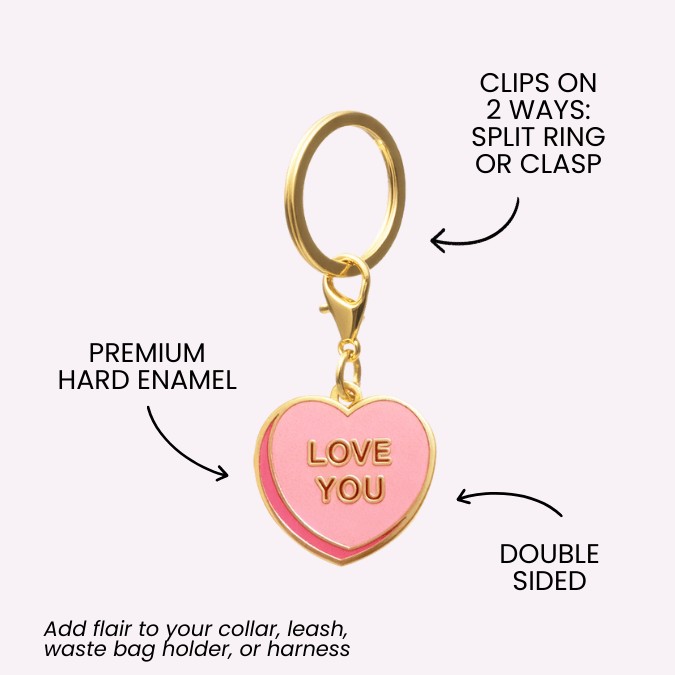 Love You Sweetheart & Cupcake Dog Collar Charm Set, 2 Charms — additional photo 6