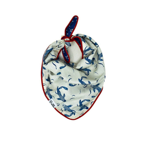 Marlowe – Navy Dog Bandana, Reversible & No-Fold