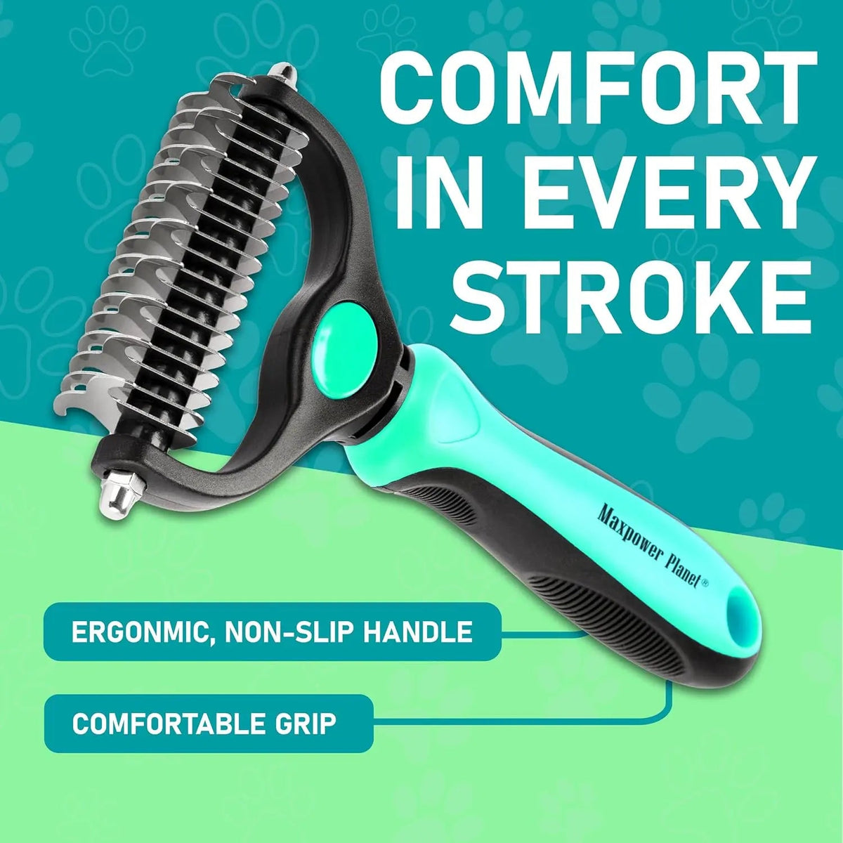 Maxpower Dual-Sided Grooming Rake for Dogs and Cats