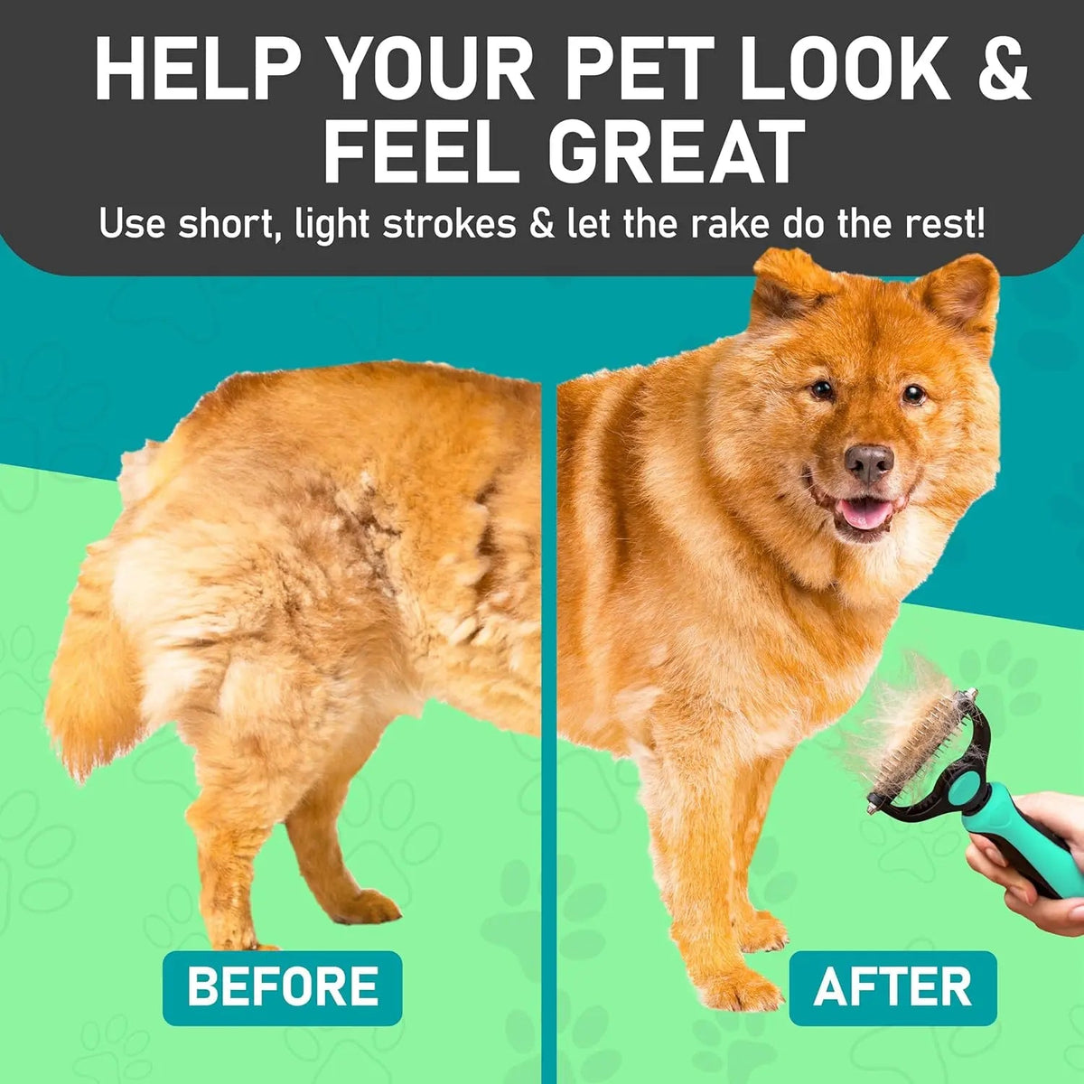 Maxpower Dual-Sided Grooming Rake for Dogs and Cats