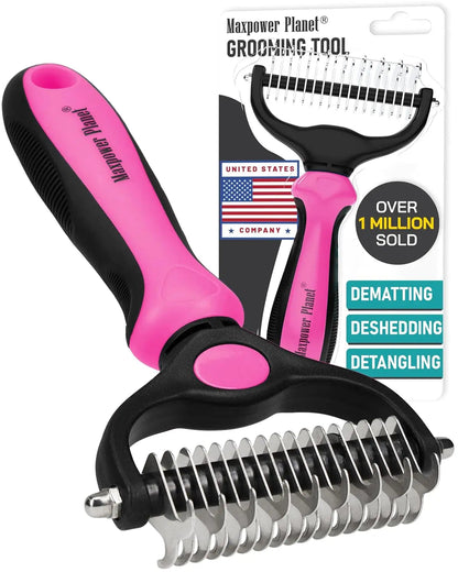 Maxpower Dual-Sided Grooming Rake for Dogs and Cats